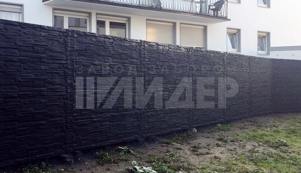 Черный еврозабор для садового участка ЕВ-123 - фото 2